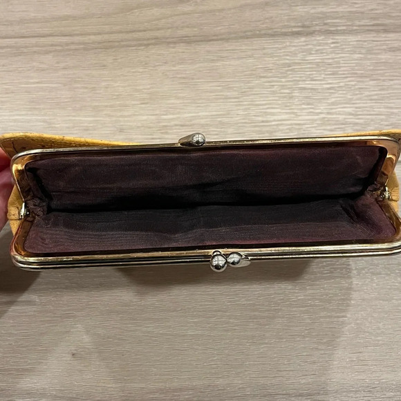 BOND STREET OSTRICH SKIN Coin Purse and Wallet. KISS LOCK. Vintage RARE - Picture 4 of 10